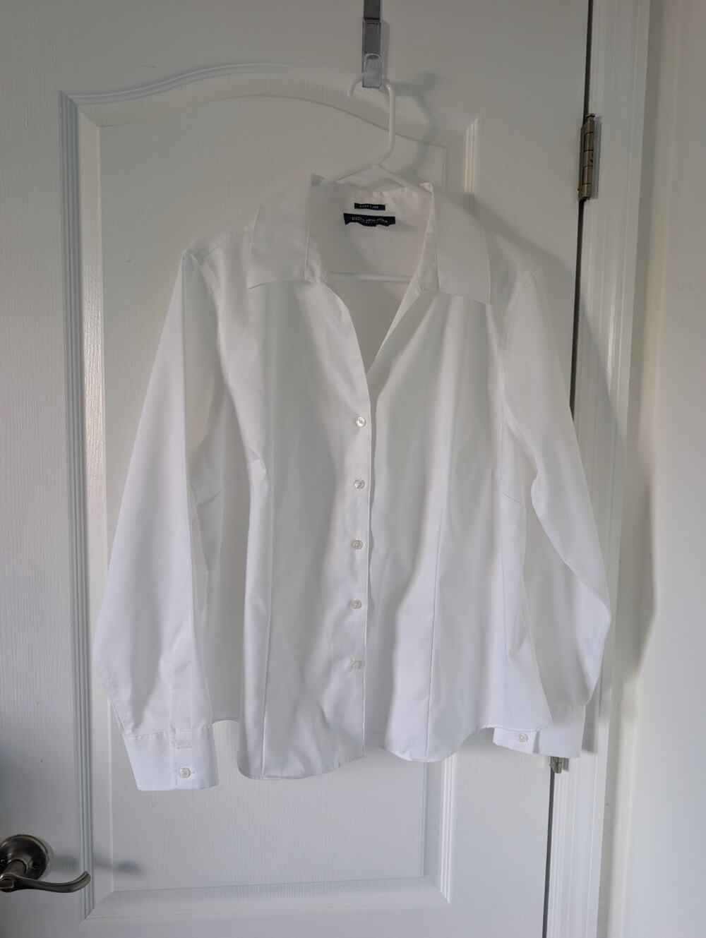 Jones New York Signature WHITE BLOUSE Woman 1X Non-Iron Easy Care, Businesscore
